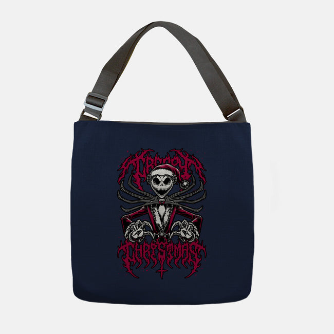 Creepy Christmas Skeleton-None-Adjustable Tote-Bag-Studio Mootant