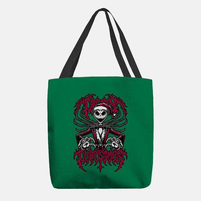 Creepy Christmas Skeleton-None-Basic Tote-Bag-Studio Mootant