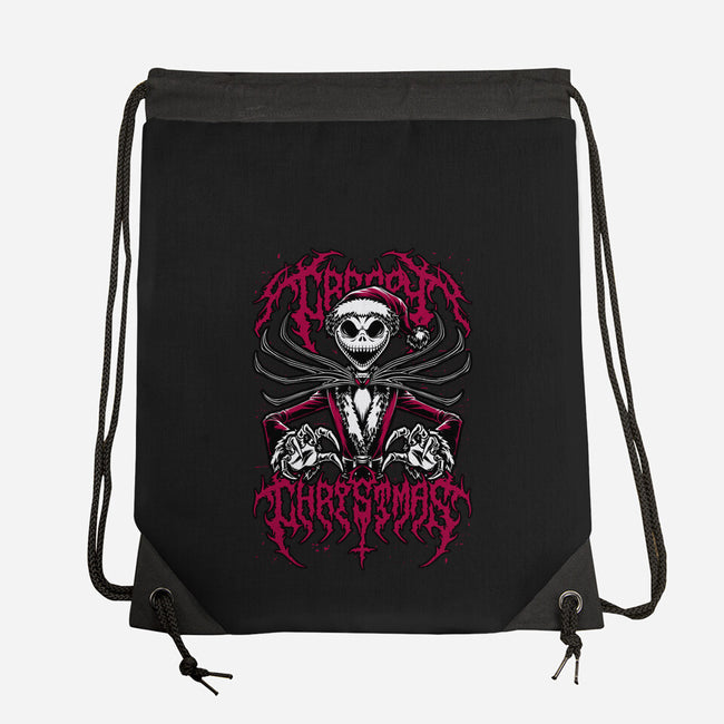 Creepy Christmas Skeleton-None-Drawstring-Bag-Studio Mootant