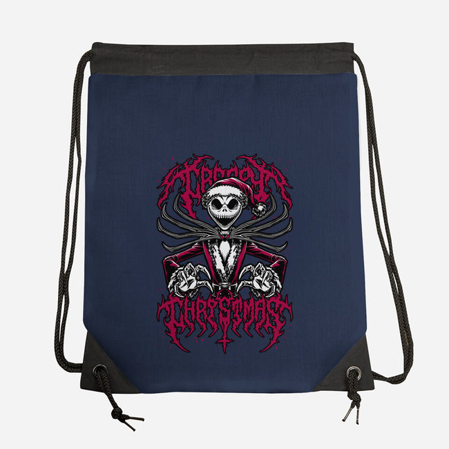 Creepy Christmas Skeleton-None-Drawstring-Bag-Studio Mootant