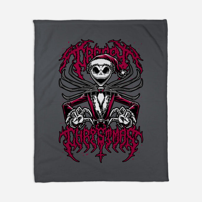 Creepy Christmas Skeleton-None-Fleece-Blanket-Studio Mootant