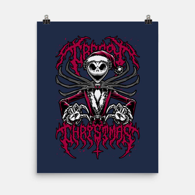 Creepy Christmas Skeleton-None-Matte-Poster-Studio Mootant