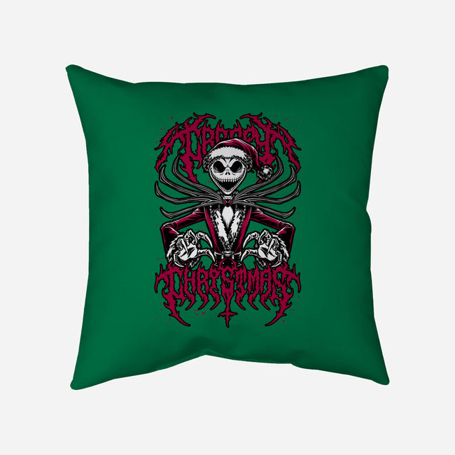 Creepy Christmas Skeleton-None-Removable Cover w Insert-Throw Pillow-Studio Mootant