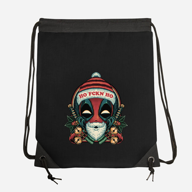 Ho Freakin Ho-None-Drawstring-Bag-glitchygorilla