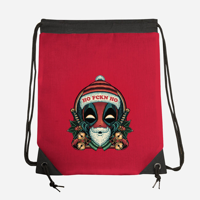 Ho Freakin Ho-None-Drawstring-Bag-glitchygorilla