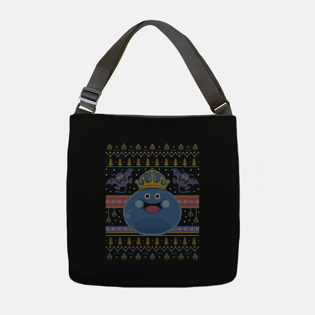 King Slime Ugly Sweater-None-Adjustable Tote-Bag-LAGELANTEE