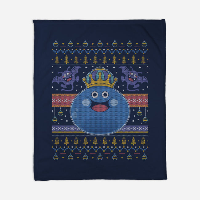 King Slime Ugly Sweater-None-Fleece-Blanket-LAGELANTEE