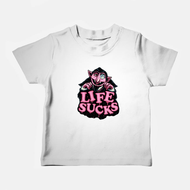 This Life Sucks-Baby-Basic-Tee-glitchygorilla