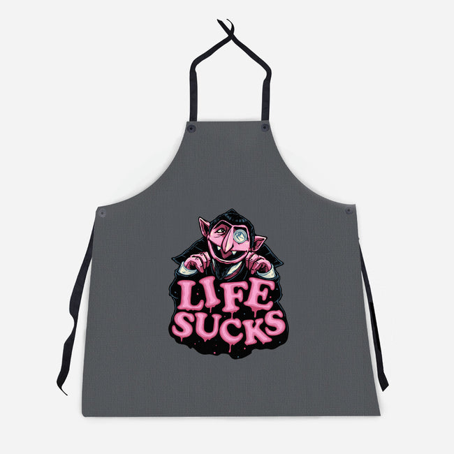 This Life Sucks-Unisex-Kitchen-Apron-glitchygorilla