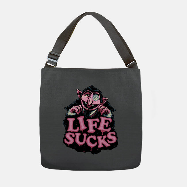 This Life Sucks-None-Adjustable Tote-Bag-glitchygorilla