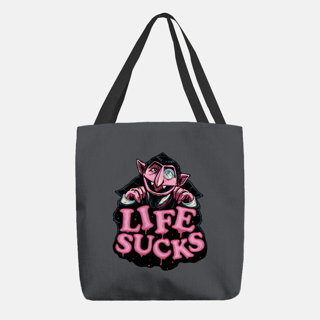 This Life Sucks-None-Basic Tote-Bag-glitchygorilla