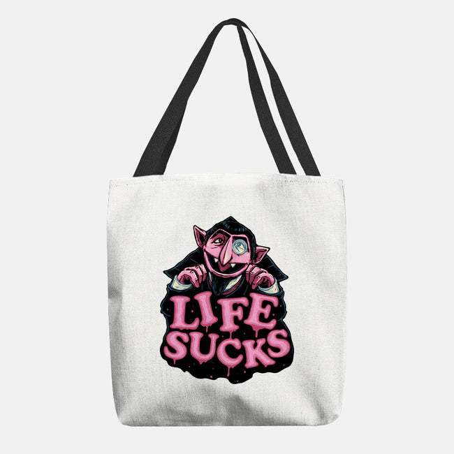 This Life Sucks-None-Basic Tote-Bag-glitchygorilla