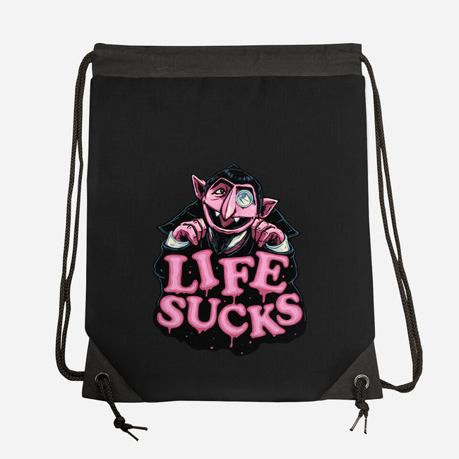 This Life Sucks-None-Drawstring-Bag-glitchygorilla