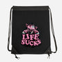 This Life Sucks-None-Drawstring-Bag-glitchygorilla