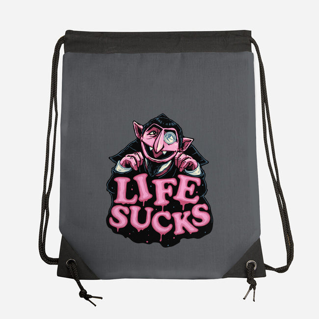 This Life Sucks-None-Drawstring-Bag-glitchygorilla