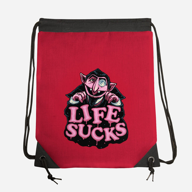 This Life Sucks-None-Drawstring-Bag-glitchygorilla