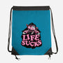 This Life Sucks-None-Drawstring-Bag-glitchygorilla