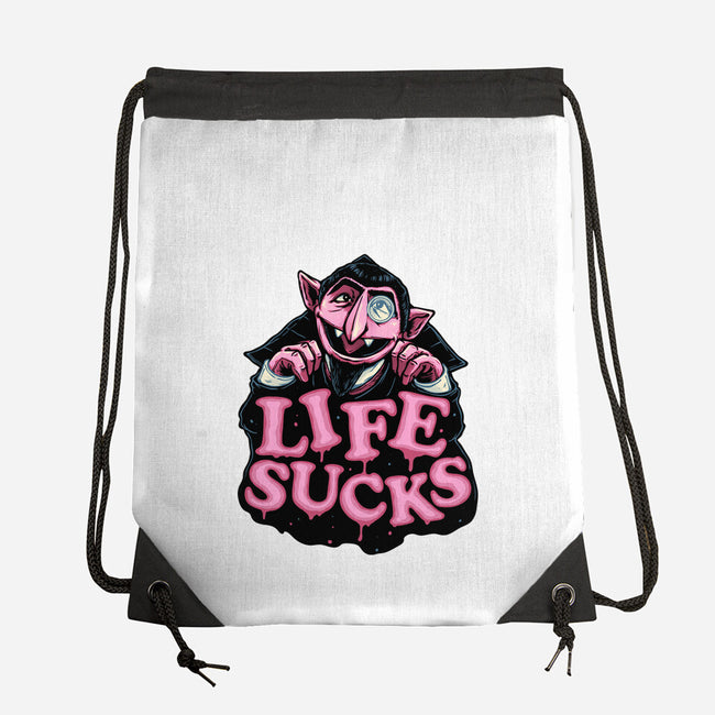 This Life Sucks-None-Drawstring-Bag-glitchygorilla