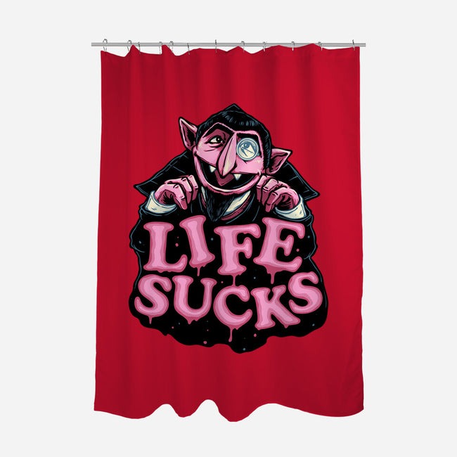 This Life Sucks-None-Polyester-Shower Curtain-glitchygorilla