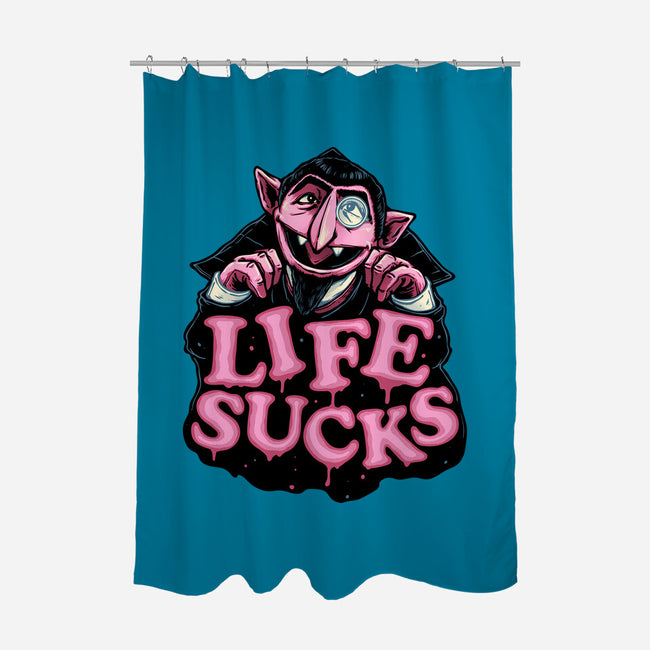 This Life Sucks-None-Polyester-Shower Curtain-glitchygorilla