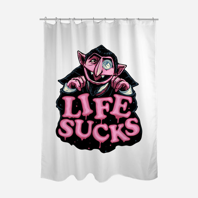 This Life Sucks-None-Polyester-Shower Curtain-glitchygorilla