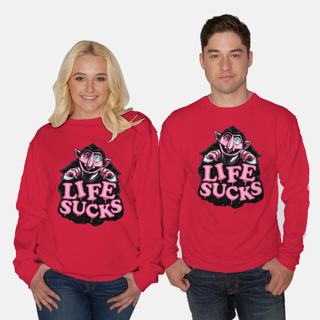 This Life Sucks-Unisex-Crew Neck-Sweatshirt-glitchygorilla