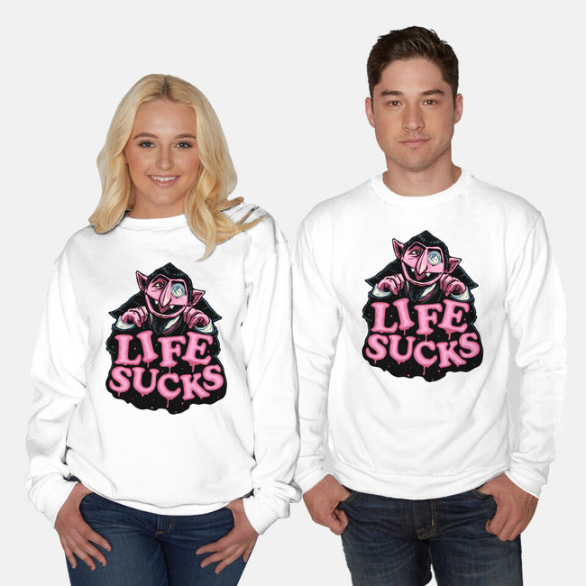 This Life Sucks-Unisex-Crew Neck-Sweatshirt-glitchygorilla