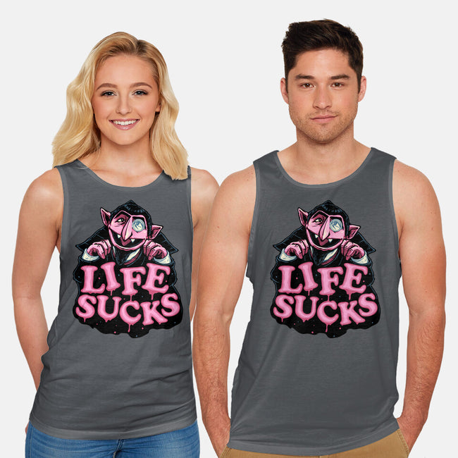 This Life Sucks-Unisex-Basic-Tank-glitchygorilla