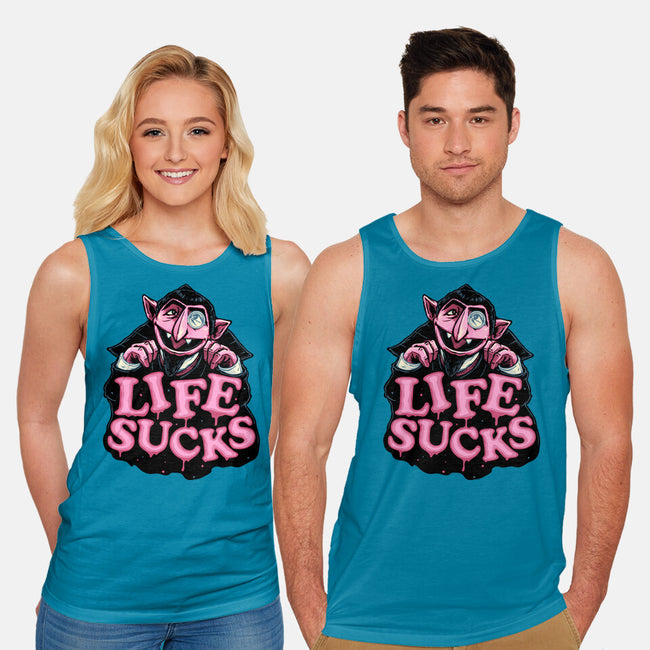 This Life Sucks-Unisex-Basic-Tank-glitchygorilla