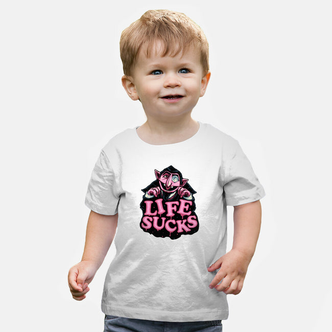 This Life Sucks-Baby-Basic-Tee-glitchygorilla