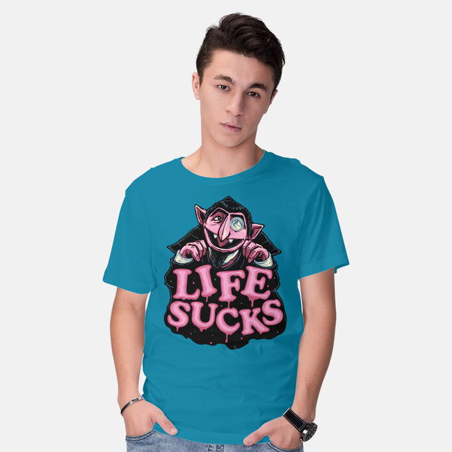 This Life Sucks-Mens-Basic-Tee-glitchygorilla