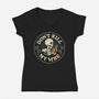 Don't Kill My Vibe Skeleton-Womens-V-Neck-Tee-tobefonseca