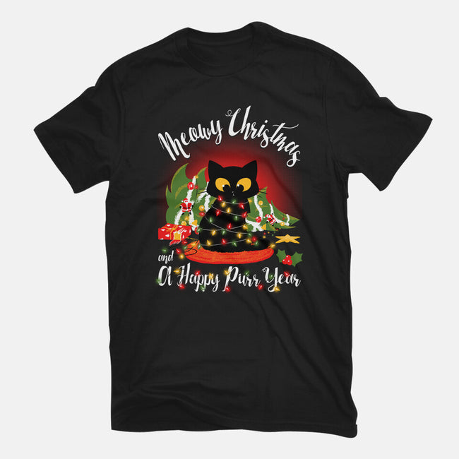 Meowy Christmas And A Happy Purr Year-Mens-Basic-Tee-Tronyx79