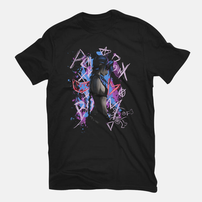 Shadow Crazy Jinx-Womens-Fitted-Tee-fanfabio