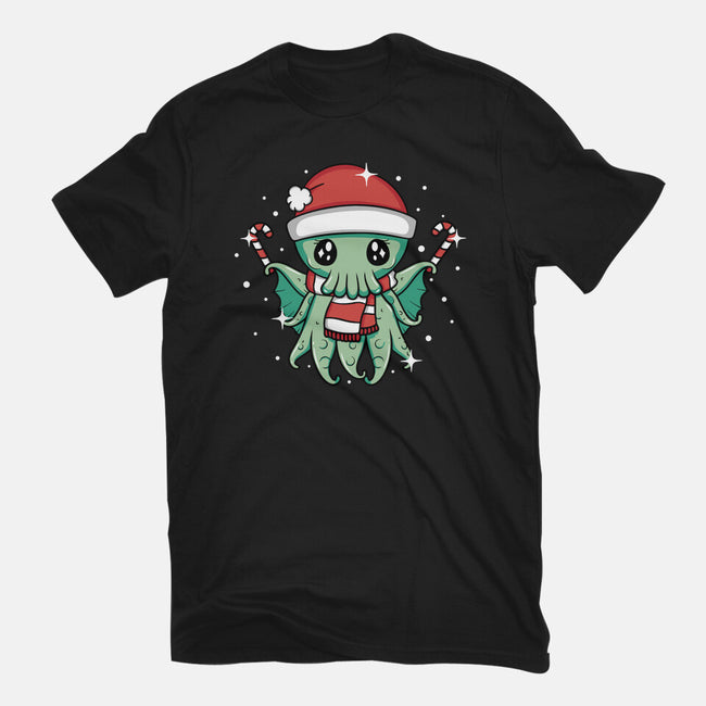 Christmas Cthulhu-Womens-Fitted-Tee-brunopires