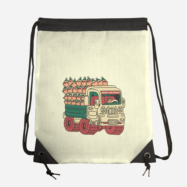 Xmas Workers-None-Drawstring-Bag-naomori
