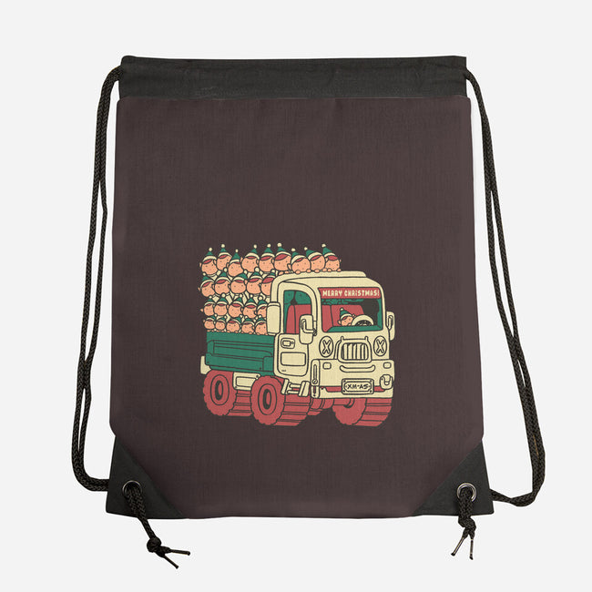 Xmas Workers-None-Drawstring-Bag-naomori