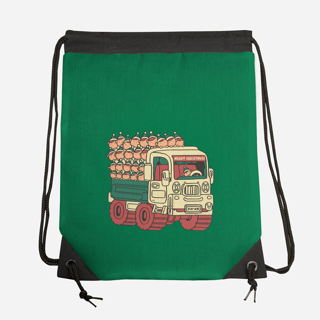 Xmas Workers-None-Drawstring-Bag-naomori