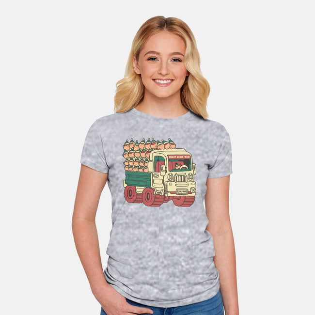 Xmas Workers-Womens-Fitted-Tee-naomori