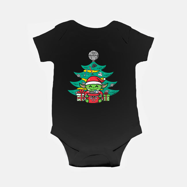 Christmas Tree In A Galaxy Far Away-Baby-Basic-Onesie-krisren28