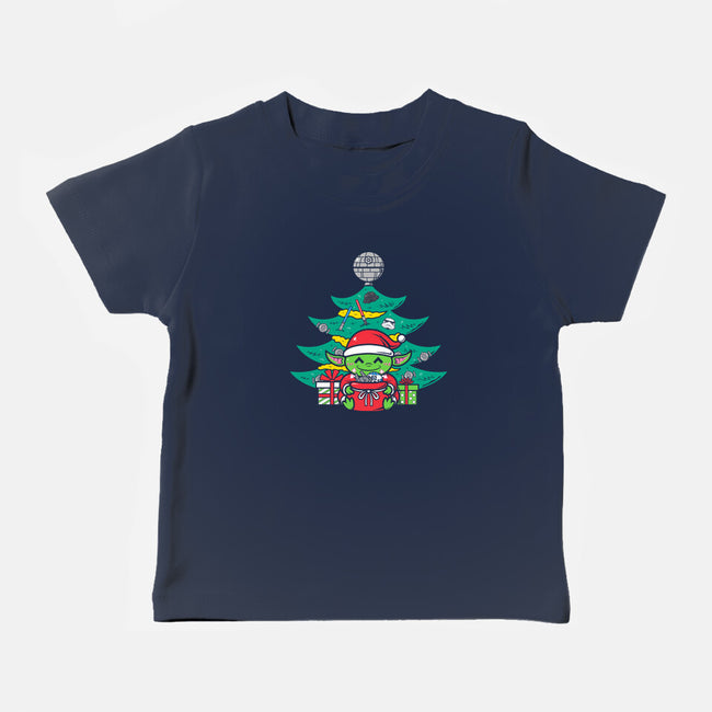 Christmas Tree In A Galaxy Far Away-Baby-Basic-Tee-krisren28