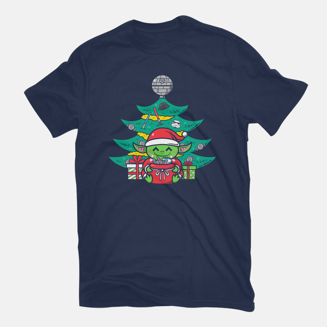 Christmas Tree In A Galaxy Far Away-Mens-Basic-Tee-krisren28