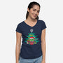 Christmas Tree In A Galaxy Far Away-Womens-V-Neck-Tee-krisren28