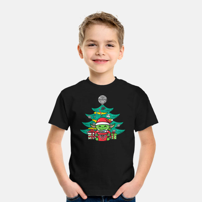 Christmas Tree In A Galaxy Far Away-Youth-Basic-Tee-krisren28