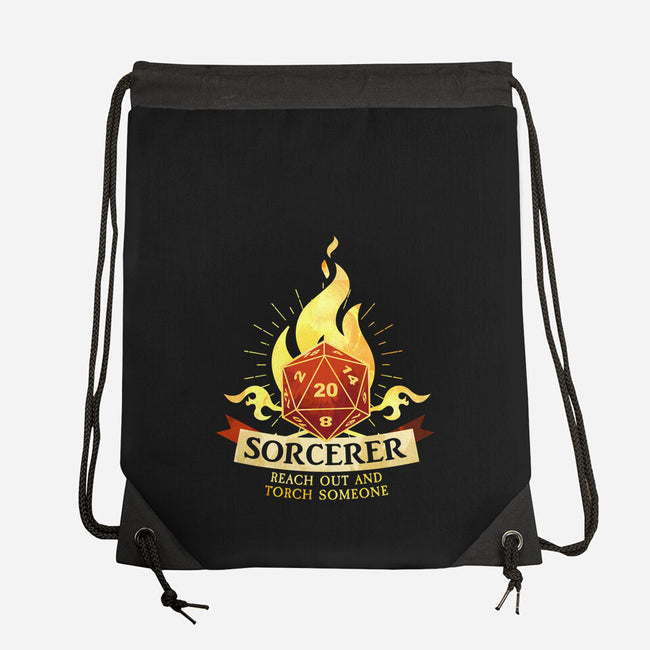 Sorcerer D20-None-Drawstring-Bag-D20 Tees
