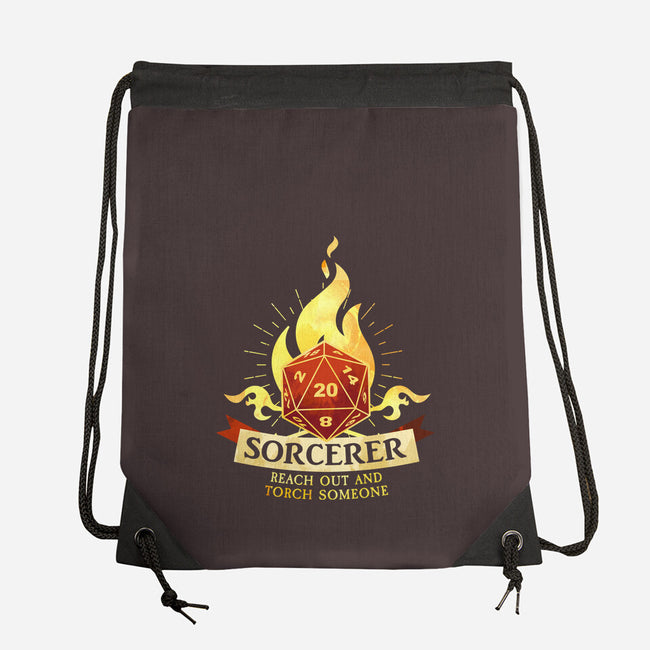 Sorcerer D20-None-Drawstring-Bag-D20 Tees