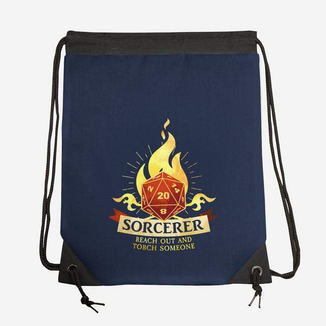 Sorcerer D20-None-Drawstring-Bag-D20 Tees