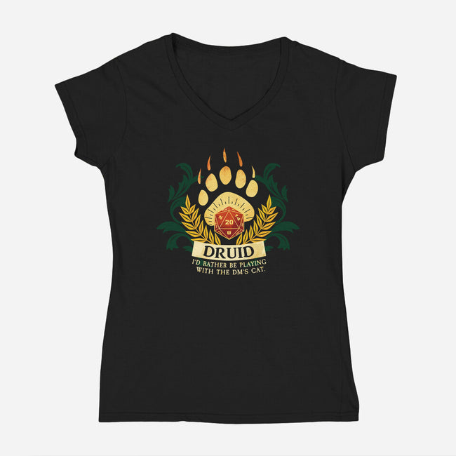 Druid D20-Womens-V-Neck-Tee-D20 Tees