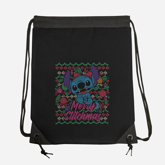 Ugly Sweater Stitchmas-None-Drawstring-Bag-turborat14