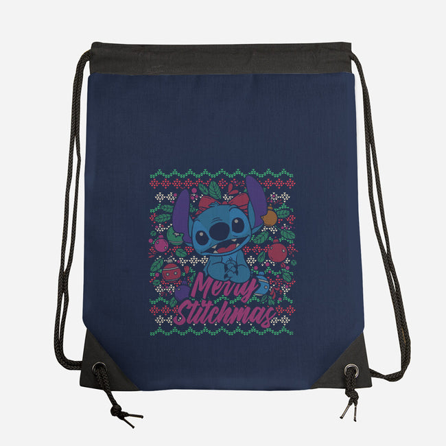 Ugly Sweater Stitchmas-None-Drawstring-Bag-turborat14